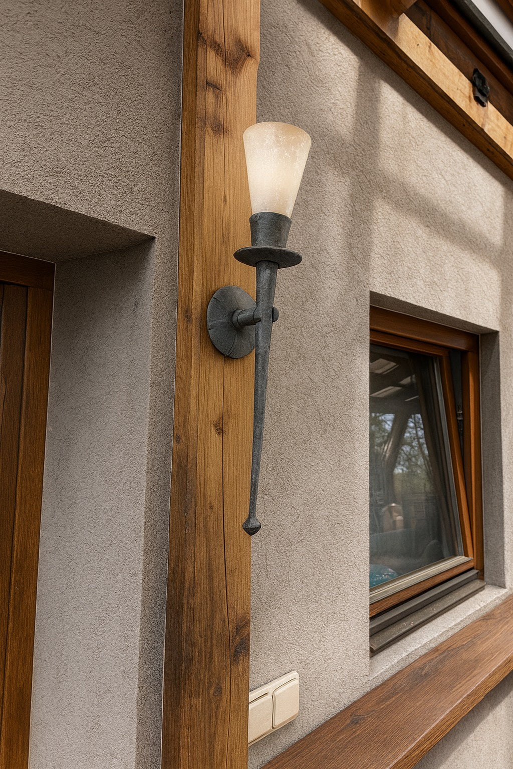 Geschmiedete Leuchte – Fackel