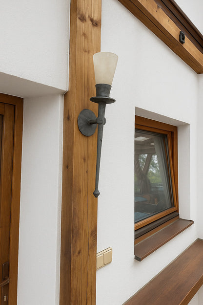 Geschmiedete Leuchte – Fackel