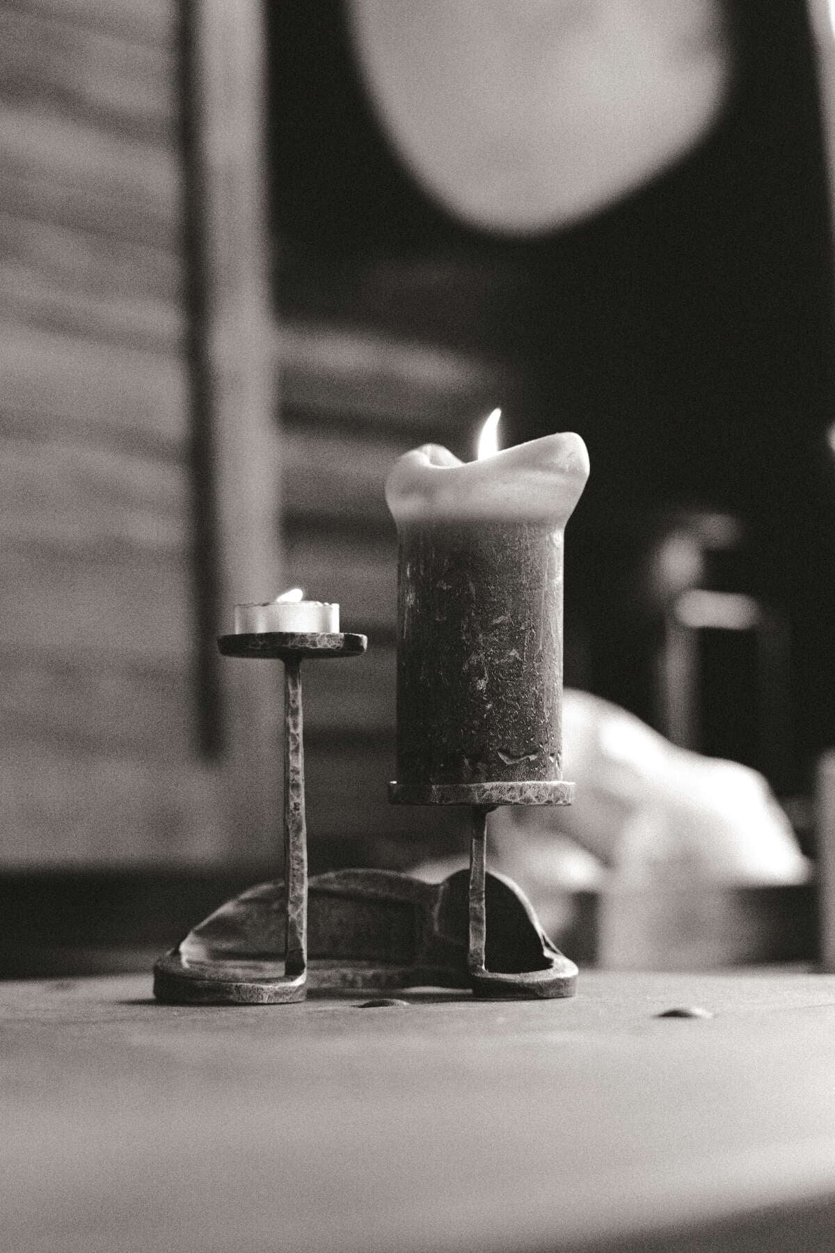 Geschmiedeter Kerzenständer "Krone" 