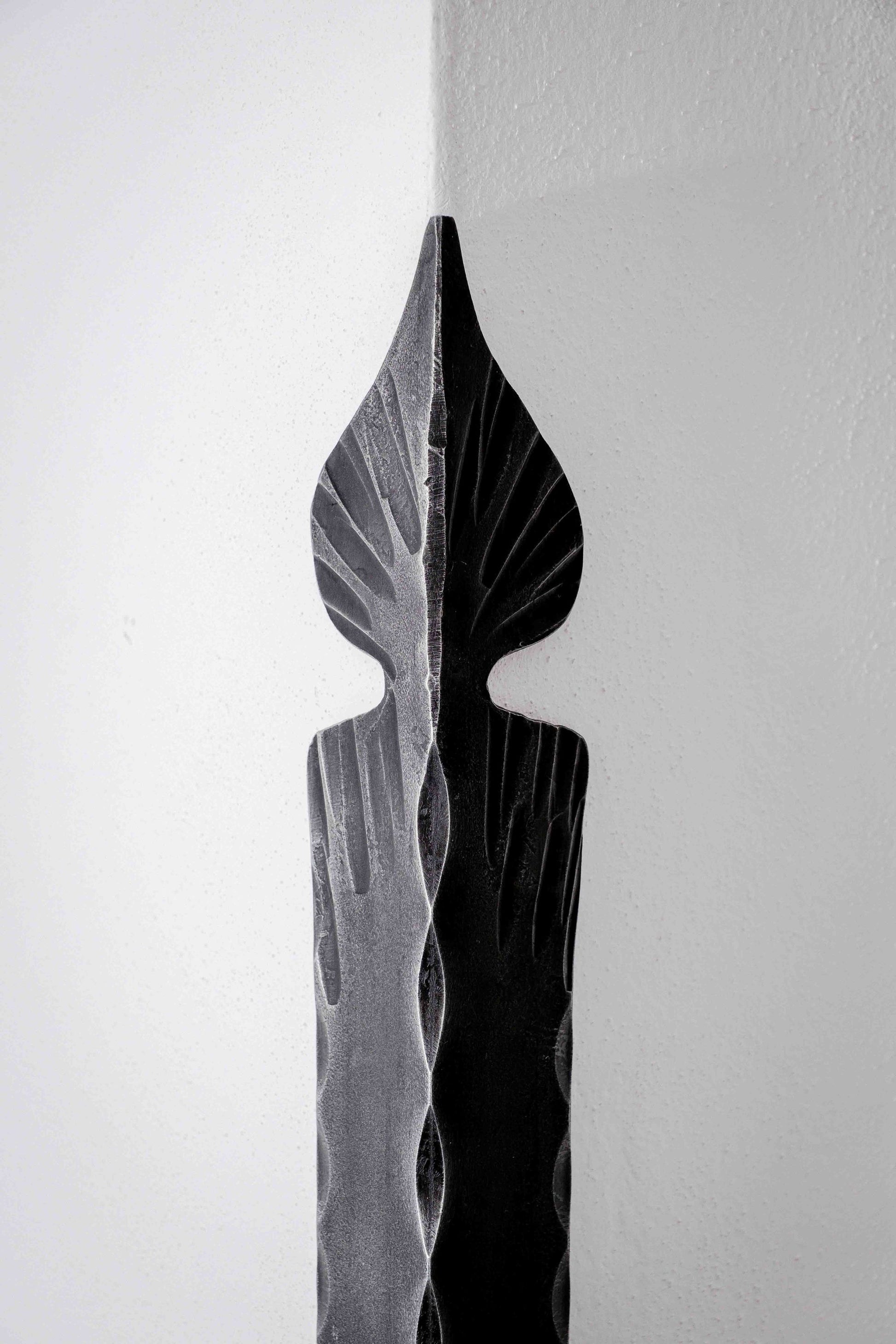 Geschmiedeter Wandschutz-Eckwinkel "Blatt“